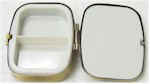 Speert Antique Brass "Two Classic Ladies" 2 Compartment Oval Pill Box