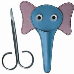 Rubis Rounded Tip Baby Nail Scissors with Elephant Pouch (FOR SPECIAL ORDER ONLY)