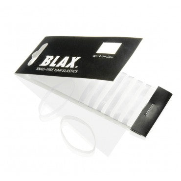 BLAX Snag Free Hair Elastics - 4mm Clear - 8 Pack