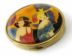 Speert Antique Brass "Classic Ladies" Compact 2-Sided Mirror