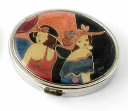 Speert Silver "Classic Ladies" Compact 2-Sided Mirror