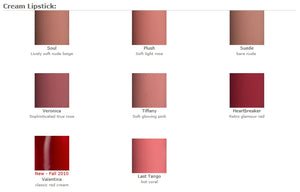Senna Cream Lipstick color variety