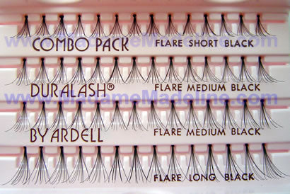 Dozen Ardell Flare Combo Pack Black Individual Lashes