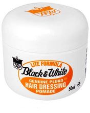 Black & White Genuine Pluko Hair Dressing Pomade 50 ml / 1.7oz (Lite)