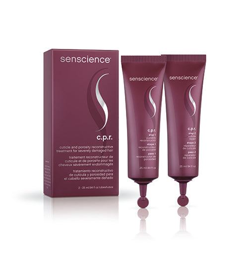 Senscience CPR Cuticle Porosity Reconstructive Treatment (Very damaged or dry hair) 2 x 0.84oz Tubes