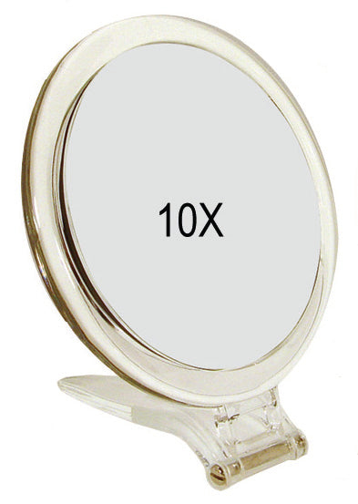 Rucci M805 10x / 1x  Acrylic Round Mirror w/ Foldable Stand