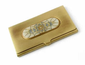 Speert Antique Brass Busniess Card Holder