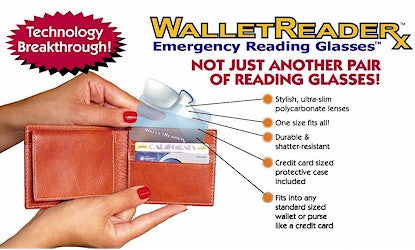 Wallet Reader Rx Emergency Reading Glasses